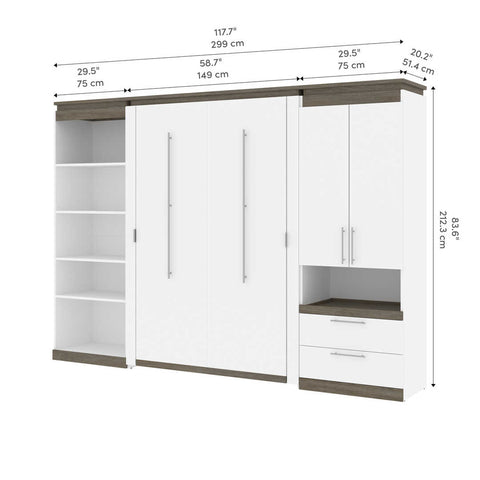 Full Murphy Bed with Multifunctional Storage (119W)