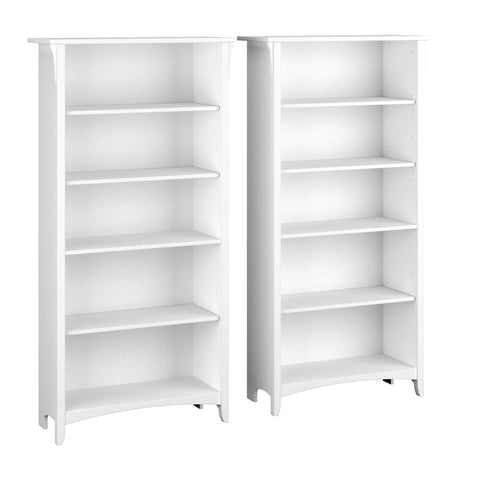 Tall 5 Shelf Bookcase - Set of 2