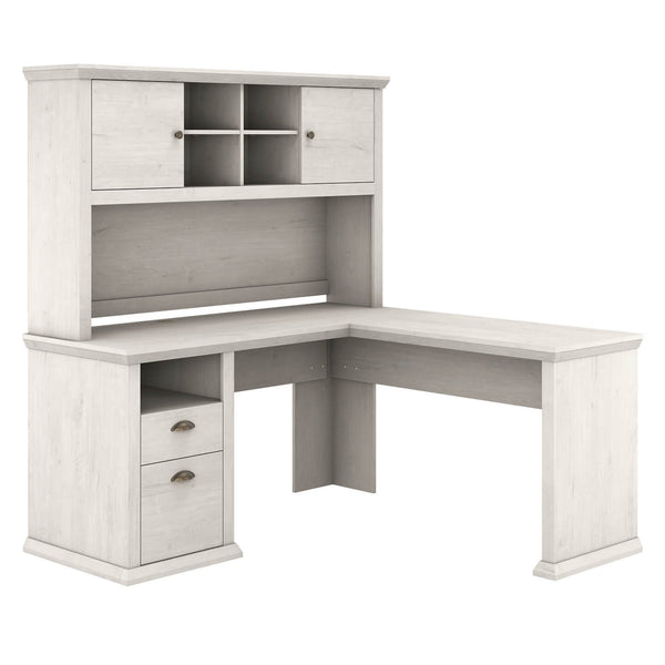 60W L Shaped Desk with Hutch