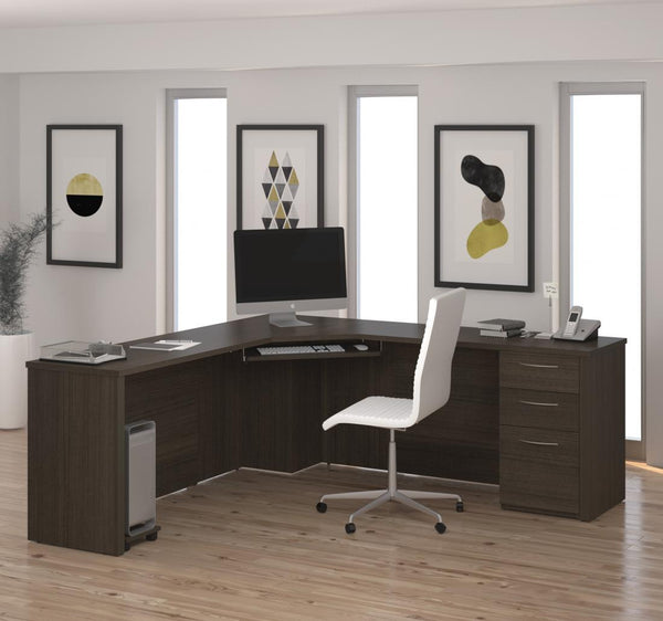 79W Corner Desk with Pedestal