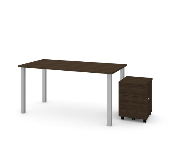 60W x 30D Table Desk with Mobile Pedestal