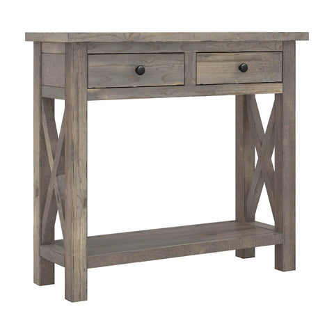 36W Narrow Console Table with Drawers - Assembled