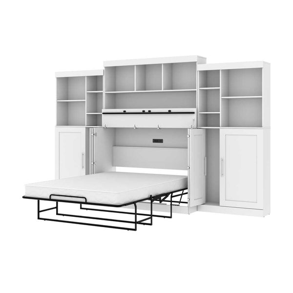 Full Cabinet Bed with Mattress and Upper Storage (133W)