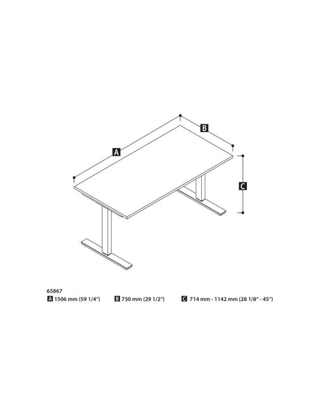 30“ x 60“ Standing desk