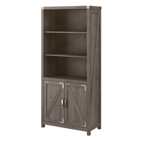 Tall 5 Shelf Bookcase with Doors