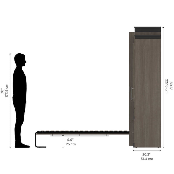 Queen Murphy Bed with Multifunctional Storage (125W)