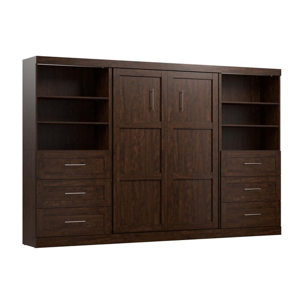 Full Murphy Bed and 2 Shelving Units with Drawers (131W)