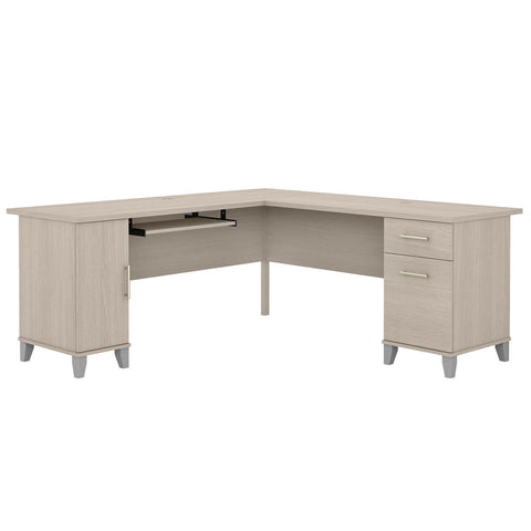 72W L Shaped Desk with Storage