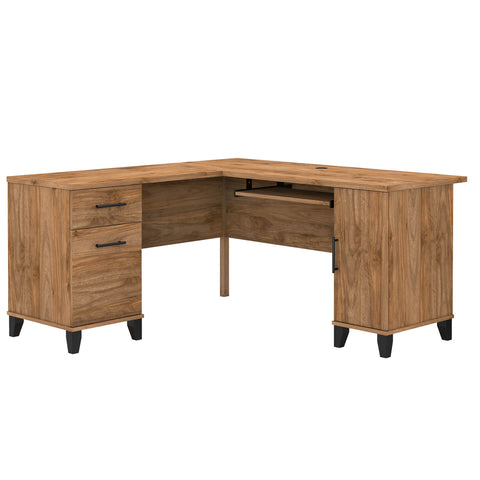 60W L Shaped Desk with Storage