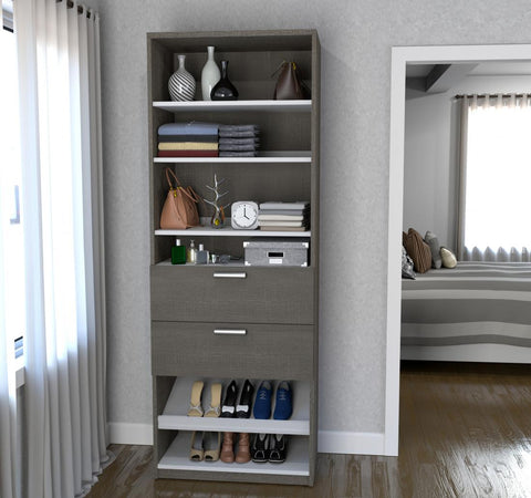 30W Closet Organizer with Drawers