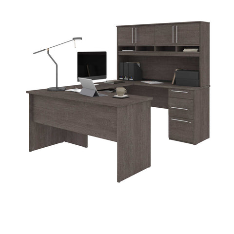 U or L-Shaped Desk with Hutch