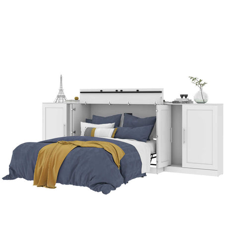 Queen Cabinet Bed with Mattress and two 36″ Storage Units