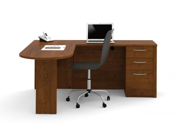 L-Shaped Desk with Pedestal