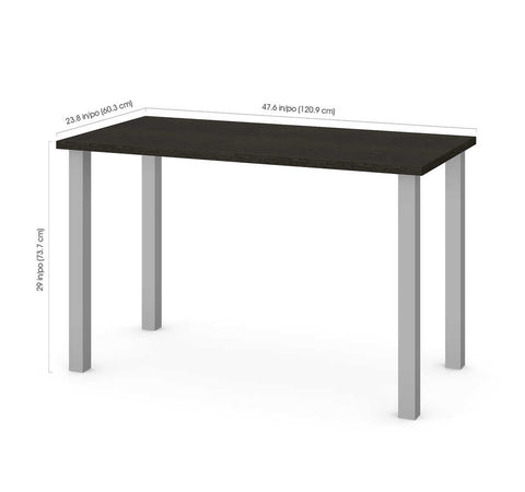 48W Table Desk with Square Metal Legs