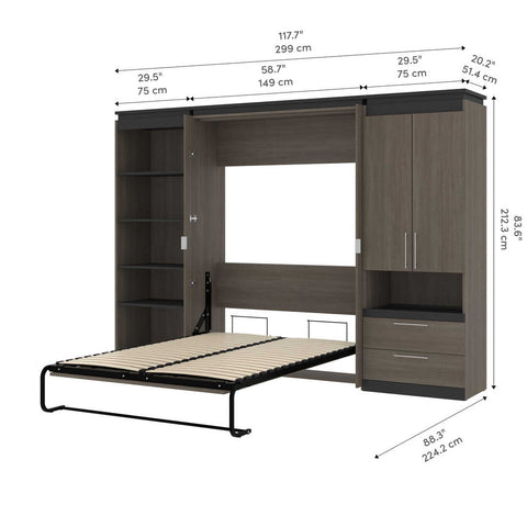 Full Murphy Bed with Multifunctional Storage (119W)