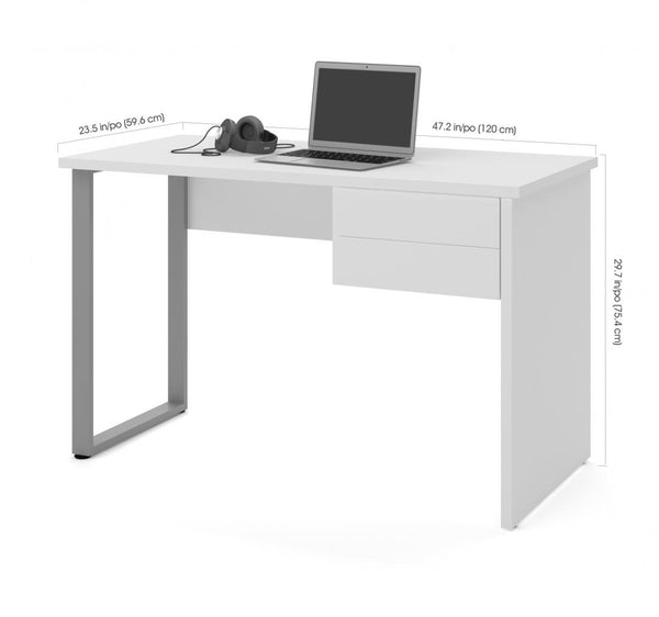 48W Small Table Desk with U-Shaped Metal Leg