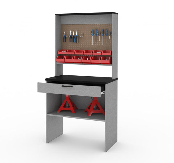 1-Drawer Workbench with Pegboard