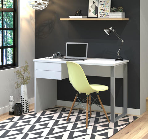 48W Small Table Desk with U-Shaped Metal Leg