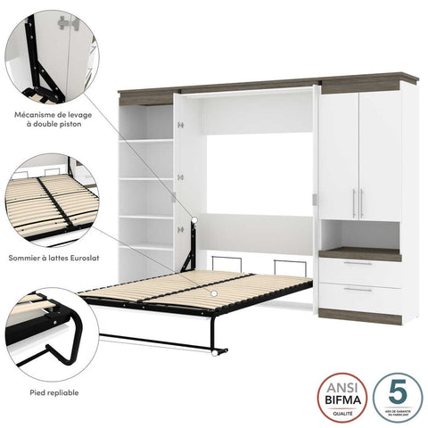 Full Murphy Bed with Multifunctional Storage (119W)