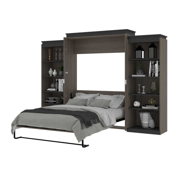 Queen Murphy Bed with Shelves (126W)