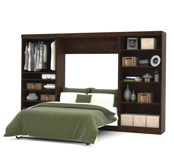 Full Murphy Bed with 2 Shelving Units (131W)