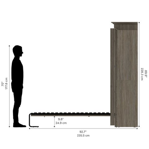 Queen Murphy Bed with Closet Storage (115W)