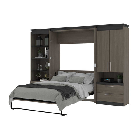 Full Murphy Bed and Multifunctional Storage with Drawers (119W)