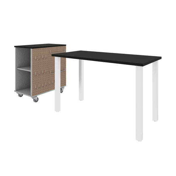 48W x 24D Table Desk with Mobile Storage Cabinet