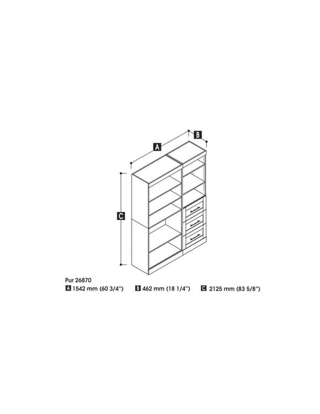 61W Closet Organizer System