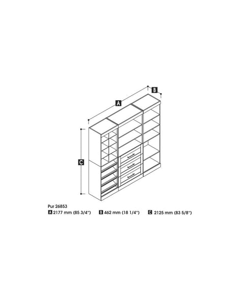 86W Closet Organizer System