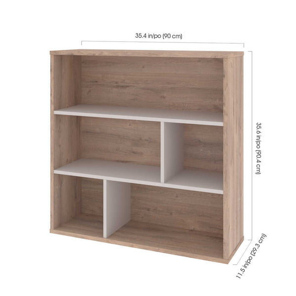 TV Stand with 2 Asymmetrical Shelving Units