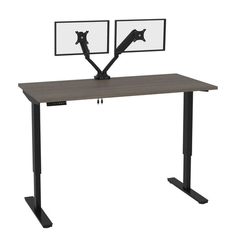 60W x 30D Standing Desk with Dual Monitor Arm