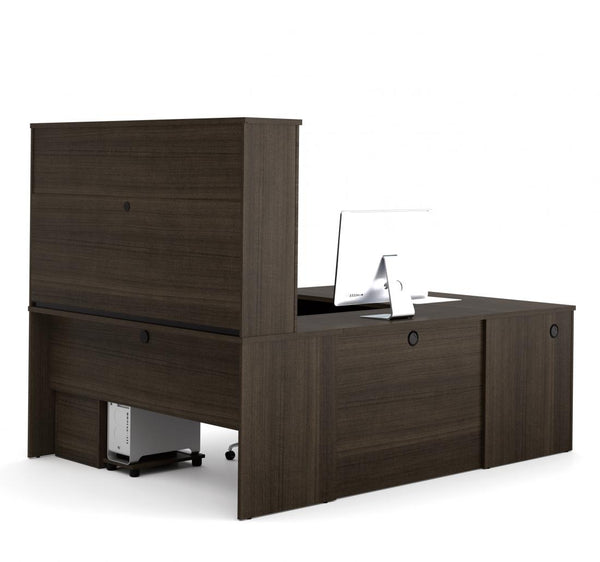 66W U-Shaped Executive Desk with Pedestal and Hutch