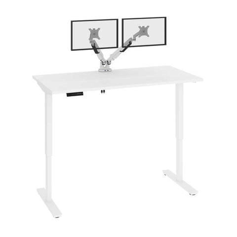 60W x 30D Electric Standing Desk with Monitor Arms