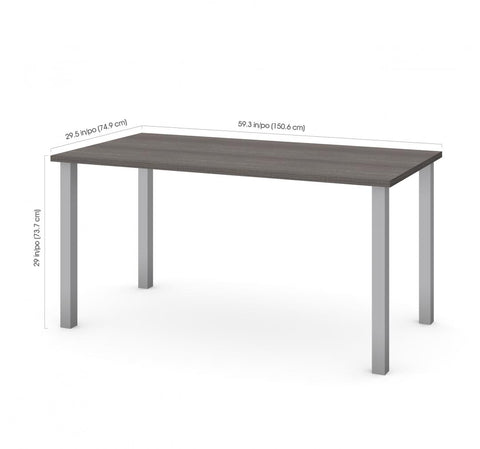 60W Table Desk with Square Metal Legs