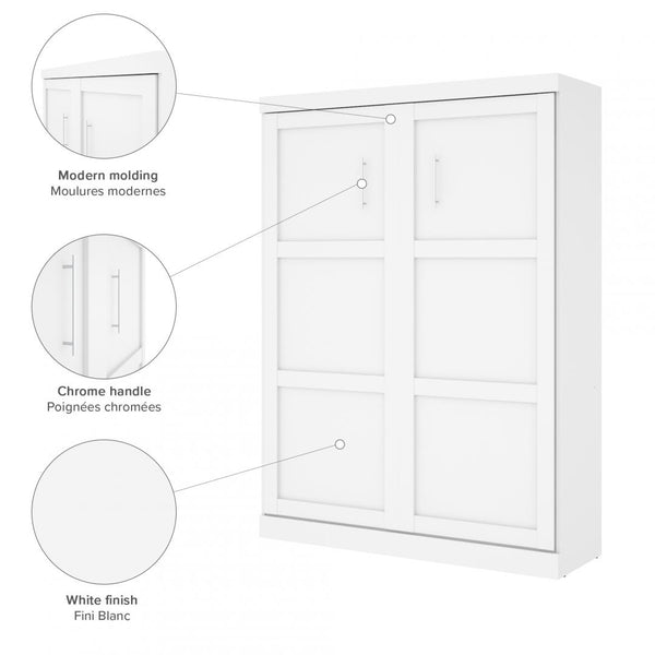 Queen Murphy Bed with Sofa and Shelving Units (115W)