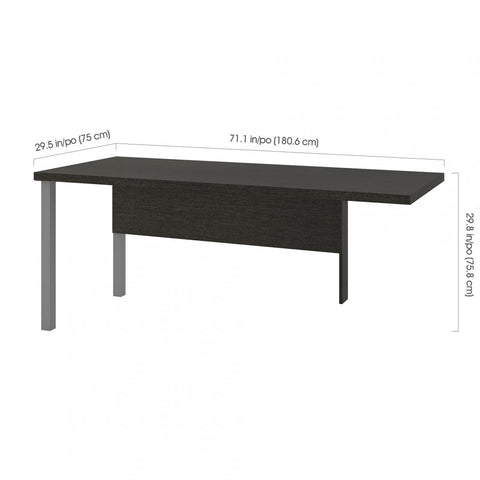 72W Return Table with Metal Legs