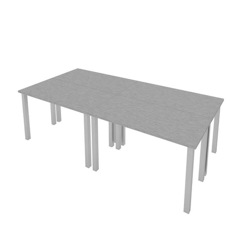 Four 48W x 24D Table Desks with Square Metal Legs