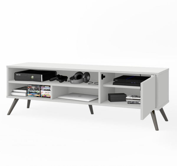 54W TV Stand with Metal Legs for 60 inch TV