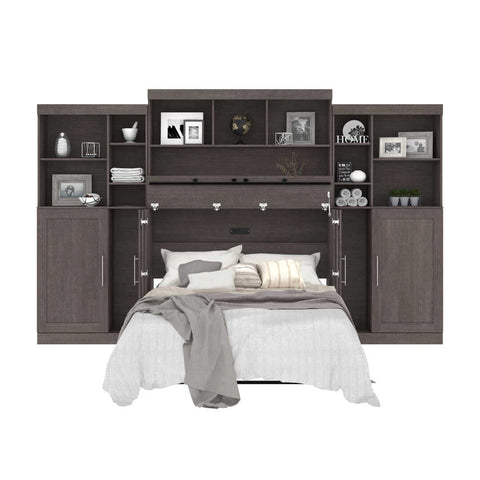 Full Cabinet Bed with Mattress and Upper Storage (133W)