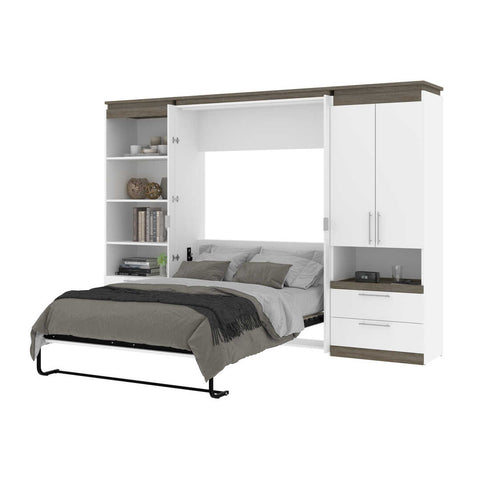 Full Murphy Bed and Multifunctional Storage with Drawers (119W)