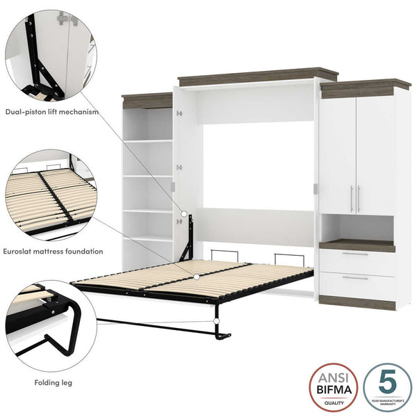 Queen Murphy Bed with Multifunctional Storage (125W)