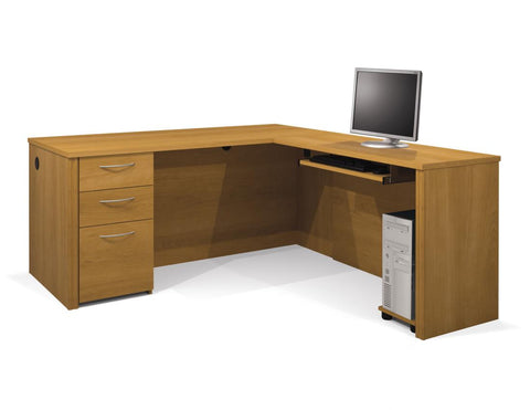 L-Shaped Desk with Pedestal