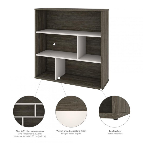 TV Stand with 2 Asymmetrical Shelving Units