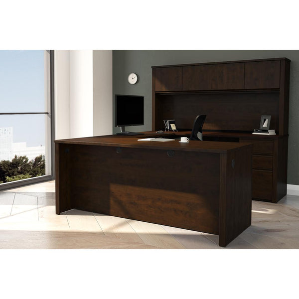 72W U-Shaped Executive Desk with 2 Pedestals and Hutch