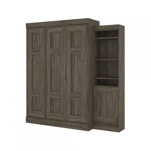 Full Murphy Bed with Storage Cabinet (81W)