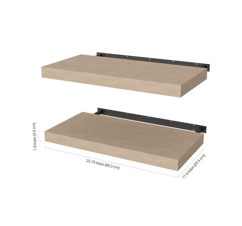 Set of 24W x 12D Floating Shelves