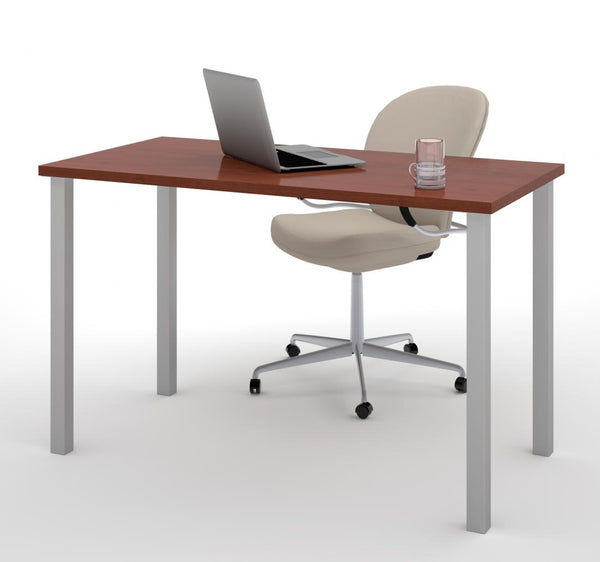 48W Table Desk with Square Metal Legs