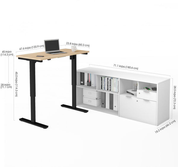 72W L-Shaped Standing Desk