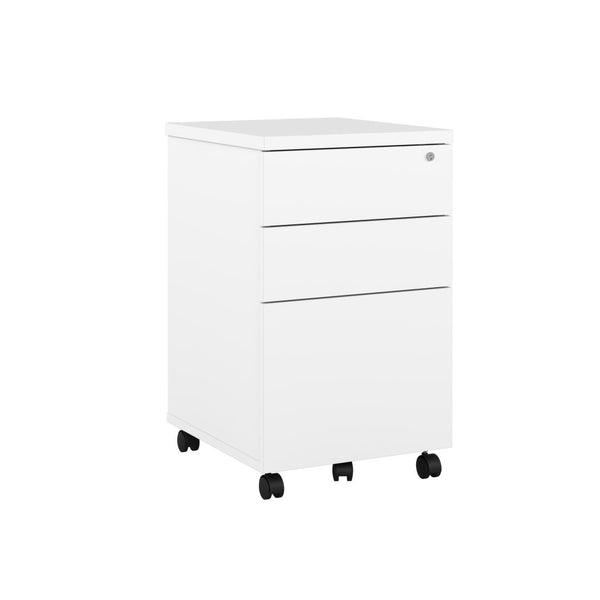 16W Assembled Mobile Pedestal with 3 Drawers